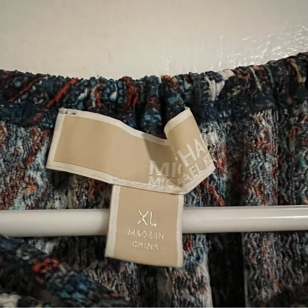 Michael Kors Paisley Keyhole Peasant Top XL - Picture 6 of 7